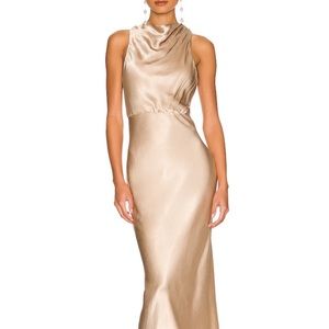 Champagne color, elegant, formal dress